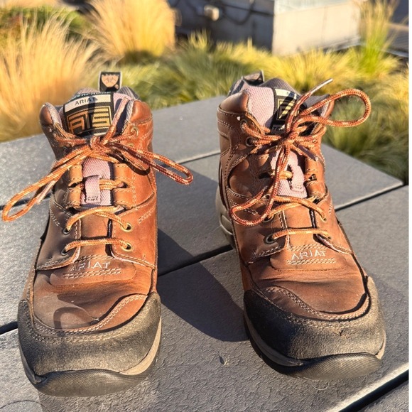 Ariat Shoes - Ariat Terrain H2O Boots Copper Brown 8 B Leather Waterproof Hiking Equestrian